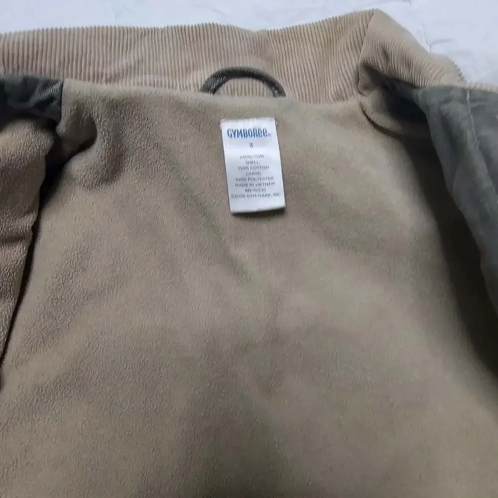Gymboree 3T Olive Green Fleece Lined Jacket